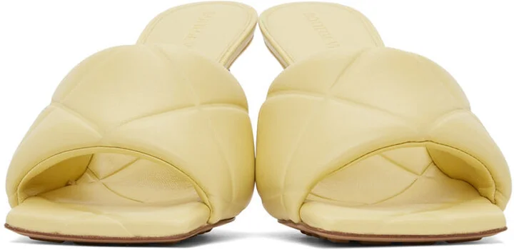 Bottega Veneta Off-White Quilted Embossed Lido Heeled Sandals - Image 2