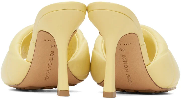 Bottega Veneta Off-White Quilted Embossed Lido Heeled Sandals - Image 4