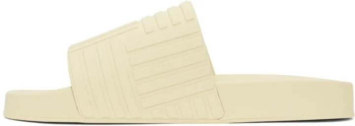Bottega Veneta Off-White Rubber Slide Sandals - Image 3