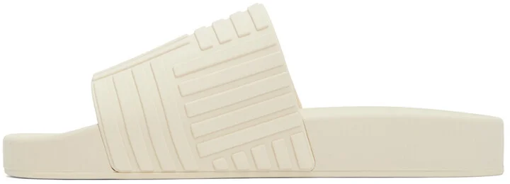 Bottega Veneta Off-White Rubber Slides - Image 3