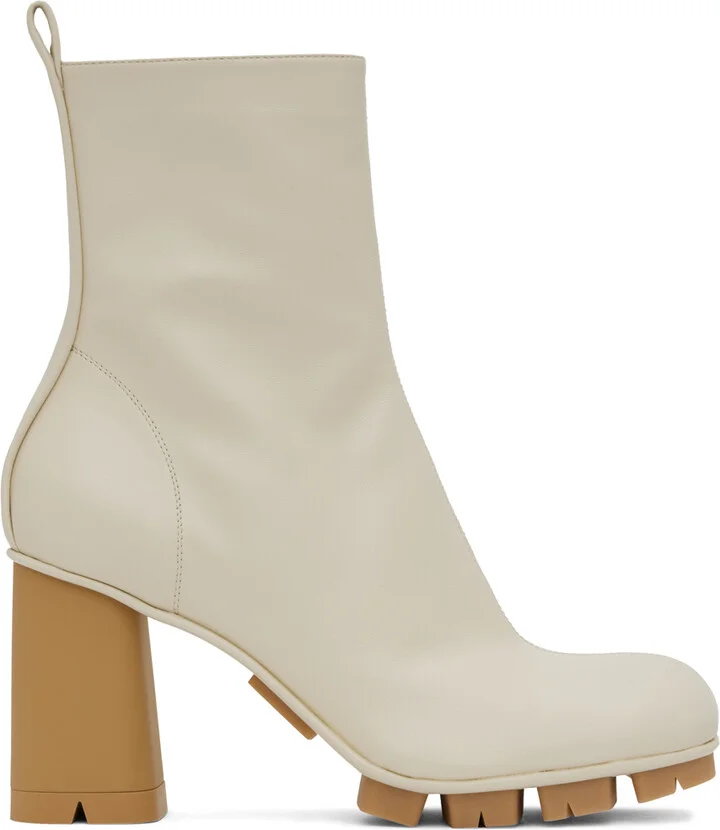 Bottega Veneta Off-White Shore Ankle Boots