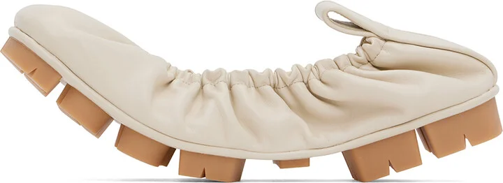 Bottega Veneta Off-White Shore Ballerina Flats - Image 3