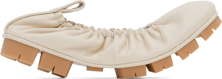 Bottega Veneta Off-White Shore Ballerina Flats