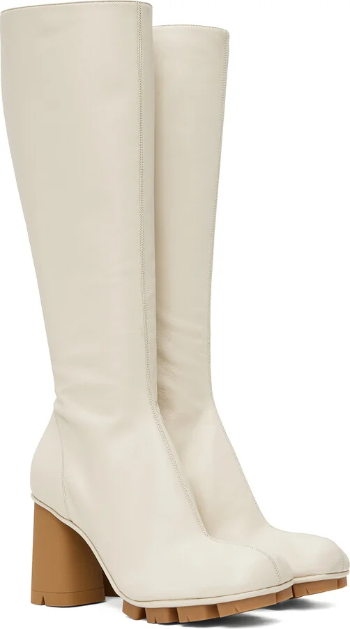 Bottega Veneta Off-White Shore Boots - Image 4