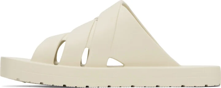 Bottega Veneta Off-White Slip-On Sandals - Image 3