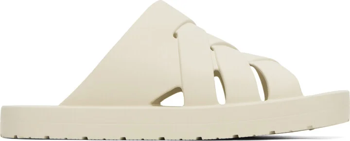 Bottega Veneta Off-White Slip-On Sandals