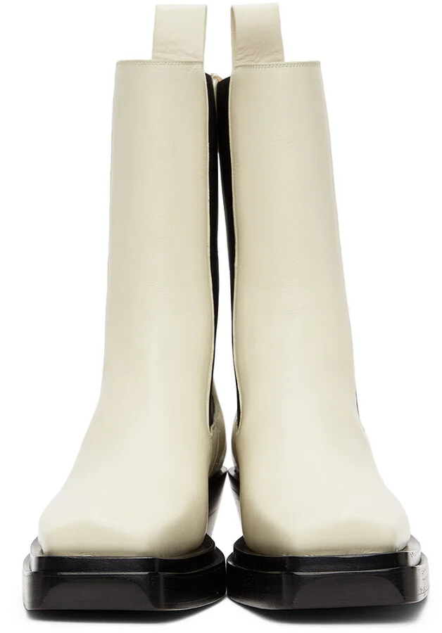 Bottega Veneta Off-White 'The Lean' Chelsea Boots - Image 2