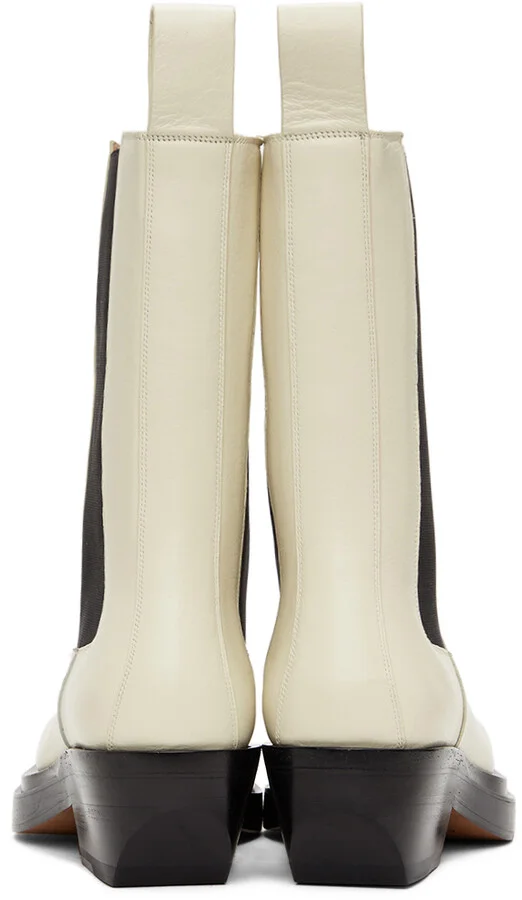 Bottega Veneta Off-White 'The Lean' Chelsea Boots - Image 4