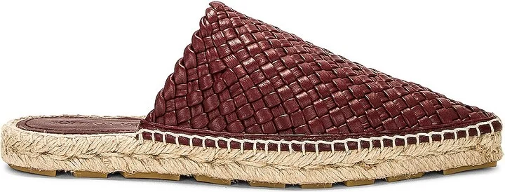 Bottega Veneta Open Back Espadrille in Burgundy