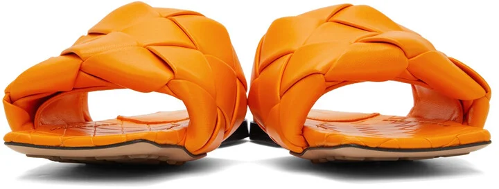 Bottega Veneta Orange Lido Sandals - Image 2