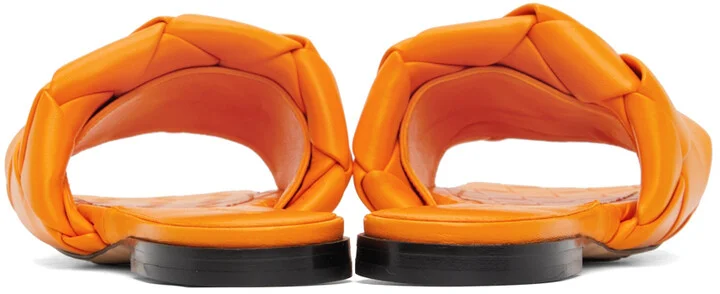 Bottega Veneta Orange Lido Sandals - Image 4