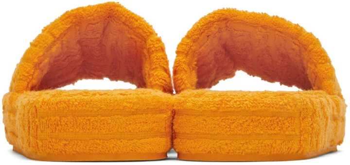 Bottega Veneta Orange Resort Sponge Sandals - Image 2