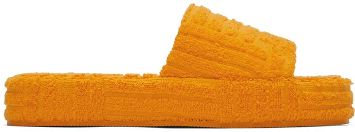 Bottega Veneta Orange Resort Sponge Sandals