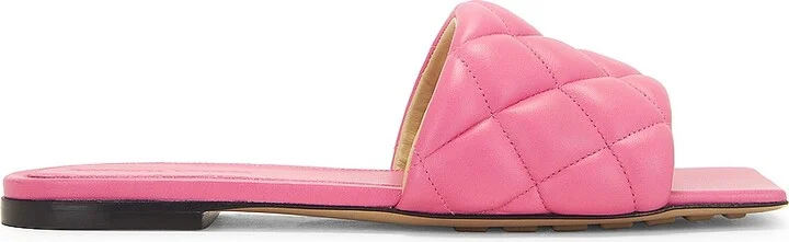 Bottega Veneta Padded Flat Sandals in Pink