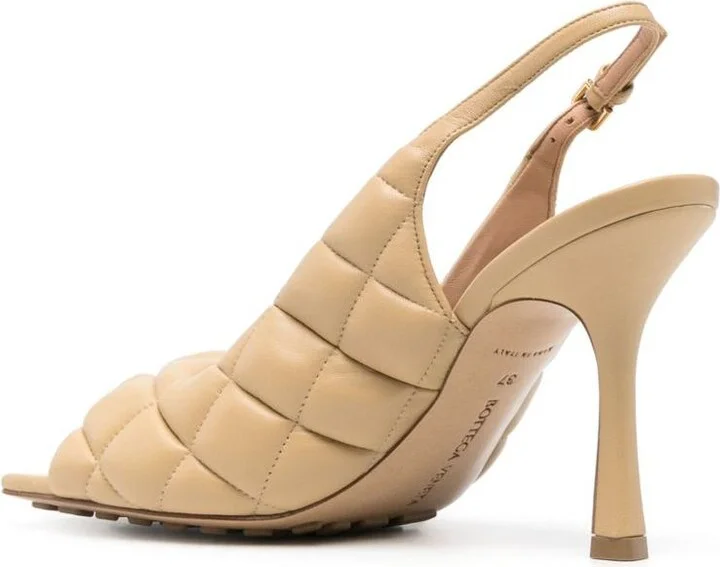 Bottega Veneta Padded Leather Slingback Sandals - Image 3