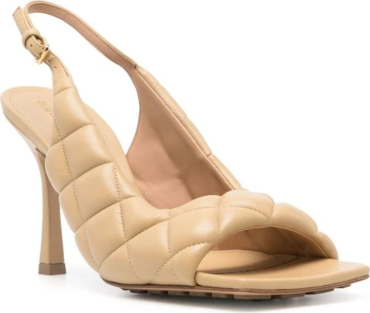 Bottega Veneta Padded Leather Slingback Sandals - Image 4