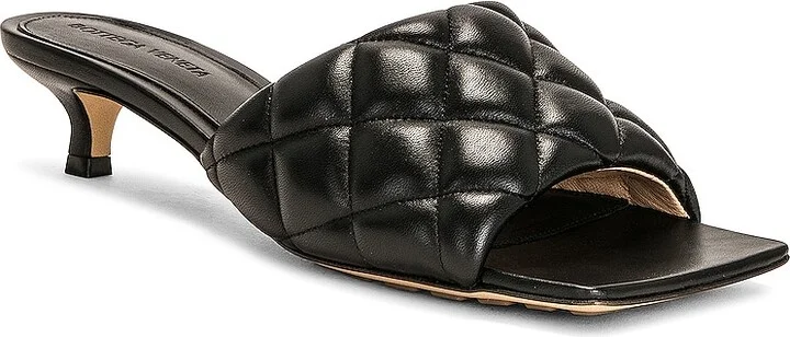 Bottega Veneta Padded Mule Sandal in Black - Image 2