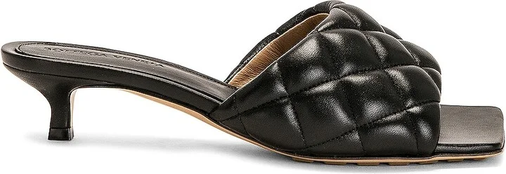 Bottega Veneta Padded Mule Sandal in Black