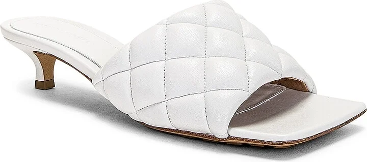 Bottega Veneta Padded Mule Sandal in White - Image 2
