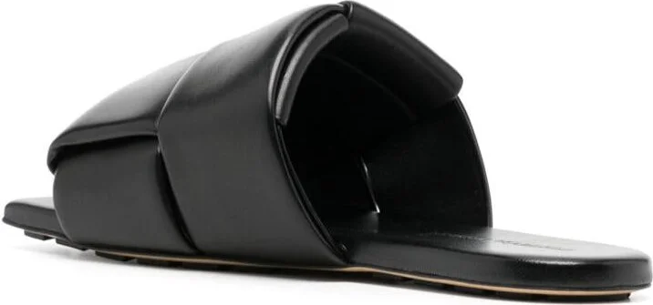 Bottega Veneta Patch Leather Flat Sandals - Image 3