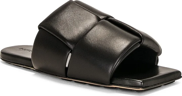 Bottega Veneta Patch Mule Flat Sandal in Black - Image 2