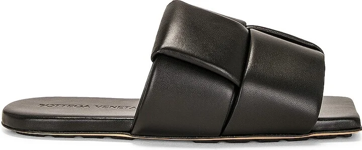 Bottega Veneta Patch Mule Flat Sandal in Black