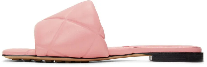 Bottega Veneta Pink Lido Flat Sandals - Image 3