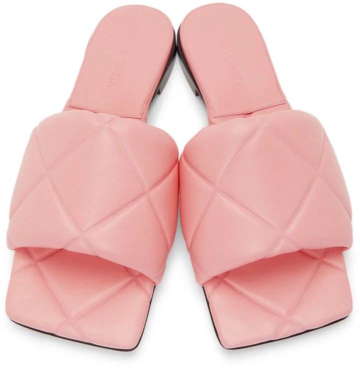 Bottega Veneta Pink Lido Flat Sandals - Image 5