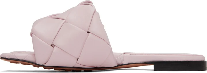 Bottega Veneta Pink Lido Flat Sandals - Image 3