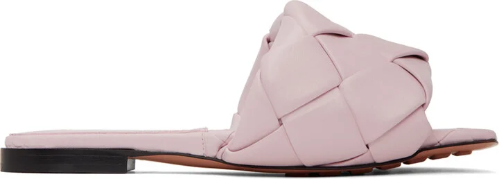 Bottega Veneta Pink Lido Flat Sandals