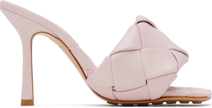 Bottega Veneta Pink Lido Heeled Sandals