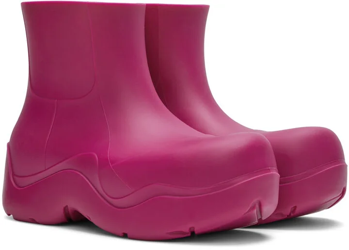 Bottega Veneta Pink Puddle Boots - Image 4