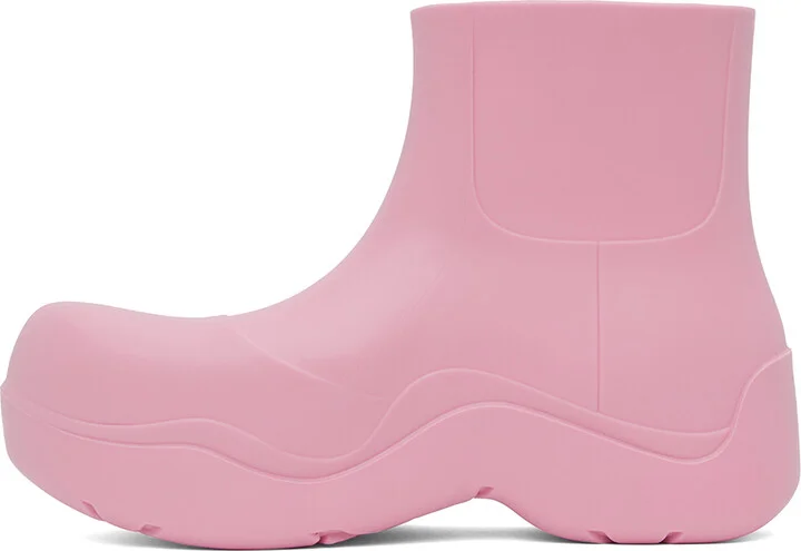 Bottega Veneta Pink Puddle Boots - Image 3