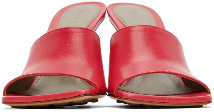 Bottega Veneta Pink Stretch Heeled Sandals - Image 2