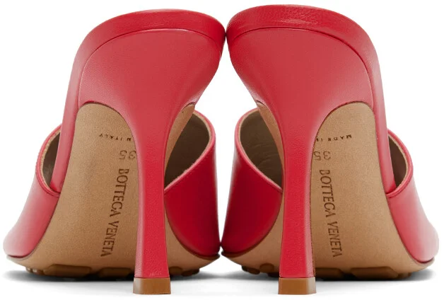 Bottega Veneta Pink Stretch Heeled Sandals - Image 4