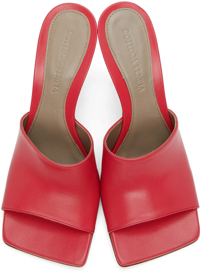 Bottega Veneta Pink Stretch Heeled Sandals - Image 5
