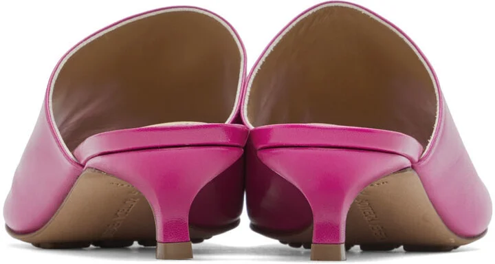 Bottega Veneta Pink Stretch Mules - Image 2