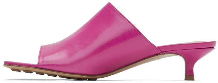 Bottega Veneta Pink Stretch Mules - Image 3