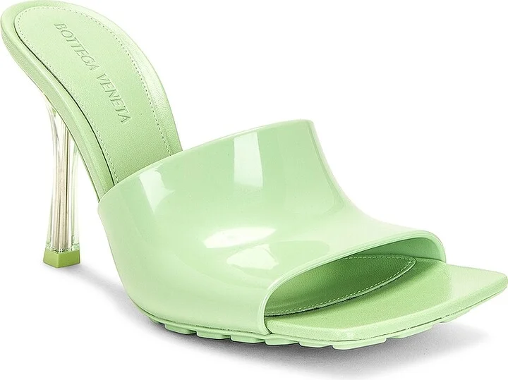 Bottega Veneta Pudding Stretch Mule Sandals in Mint - Image 2