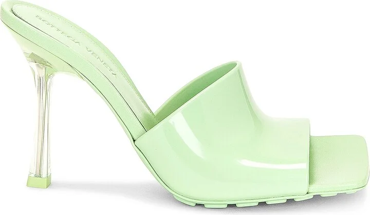 Bottega Veneta Pudding Stretch Mule Sandals in Mint