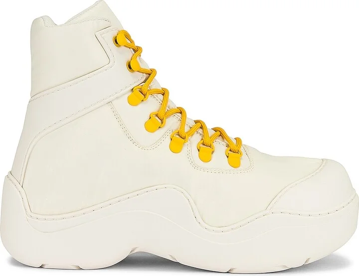 Bottega Veneta Puddle Bomber Boots in White