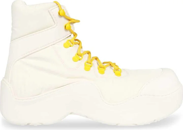 Bottega Veneta Puddle Bomber Lace-Up Boots - Image 4