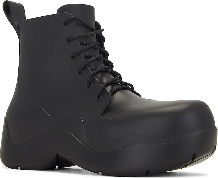 Bottega Veneta Puddle Lace-Up Ankle Boot in Black - Image 2