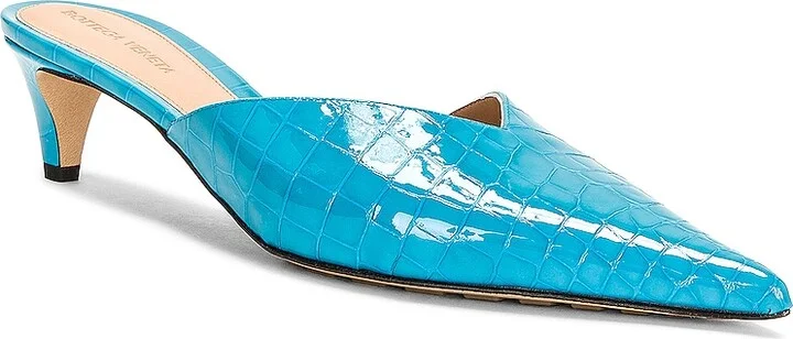 Bottega Veneta Punta Mule Pump in Blue - Image 2