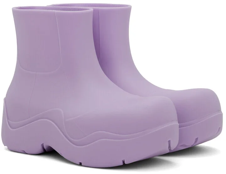 Bottega Veneta Purple Puddle Boots - Image 4