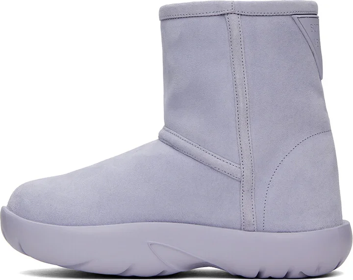 Bottega Veneta Purple Snap Ankle Boots - Image 3