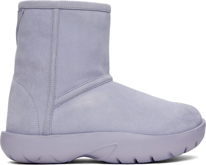 Bottega Veneta Purple Snap Ankle Boots