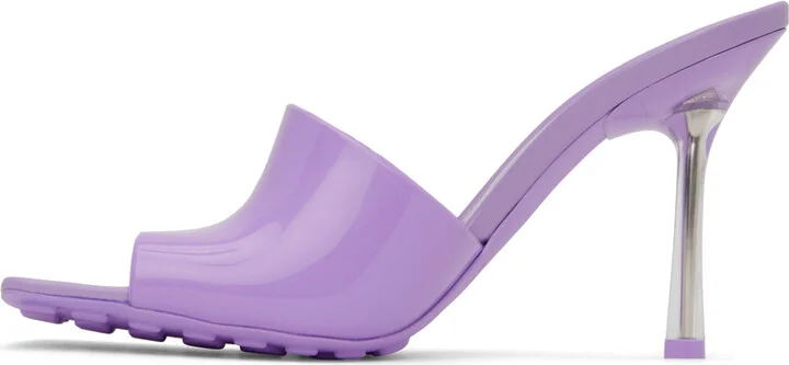Bottega Veneta Purple Stretch Mules - Image 3