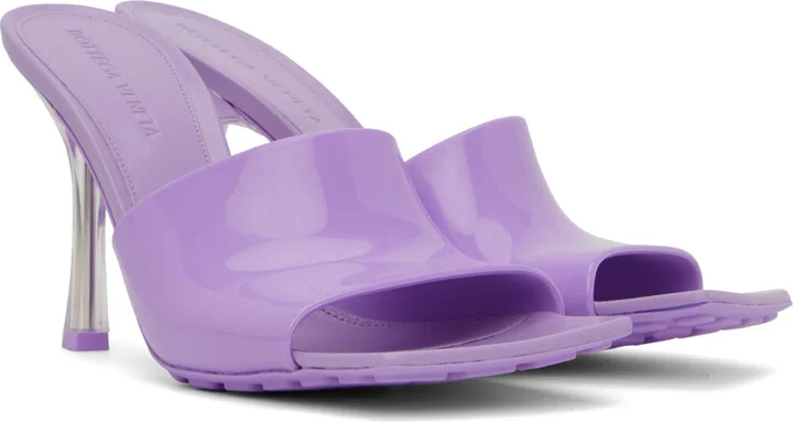 Bottega Veneta Purple Stretch Mules - Image 4