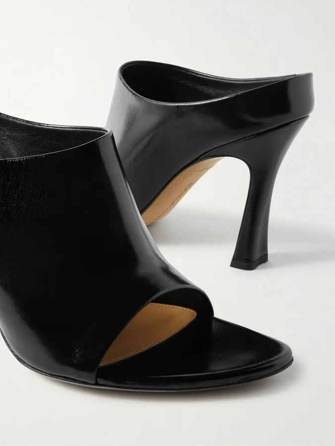 Bottega Veneta - Rana Leather Mules - Black - Image 4